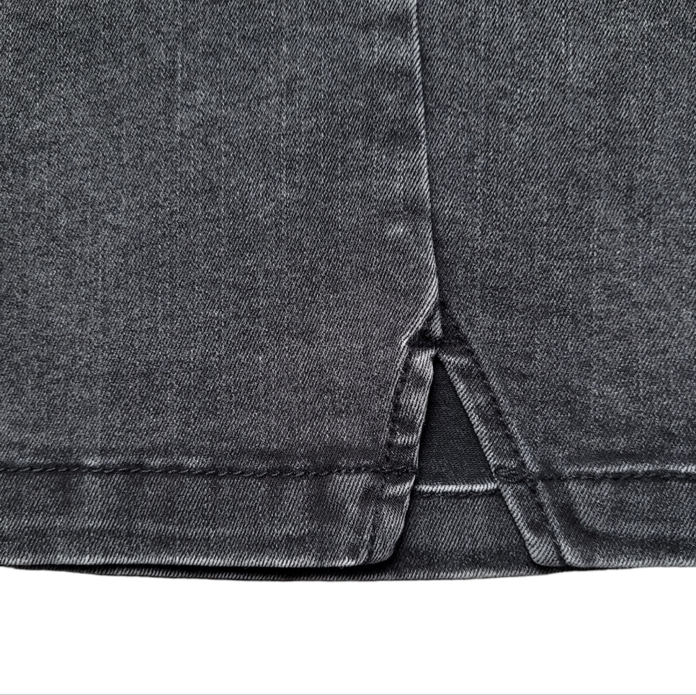 Girls size 2 Black Denim Jean Skirt with Cutout Slit Stretchy Comfort Wild Fable - Picture 2 of 8